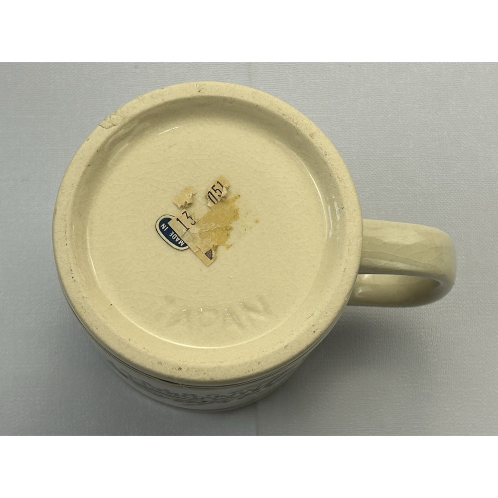 Vintage Barbara Mandrell Country Coffee Mug Cup Cream Brown Stoneware Crazing - Picture 8 of 11